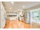 Bright kitchen features stainless steel appliances and a view into the breakfast nook at 4140 Candler Lake West Ne, Atlanta, GA 30319