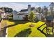 The backyard features a playset, a wooden fence, and a tree, perfect for enjoyment at , Kennesaw, GA 30152