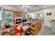 Inviting living room featuring a fireplace, coffered ceiling, and an open floor plan at , Kennesaw, GA 30152