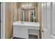 Bathroom featuring a vanity, a large mirror, and plenty of lighting, perfect for getting ready at 4969 Truitt Ln, Decatur, GA 30035