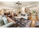 Spacious living room featuring hardwood floors and an open floor plan at 4395 Capstone Court, Roswell, GA 30075
