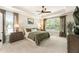 Spacious main bedroom featuring tray ceilings, neutral tones, and large windows offering natural light at 4395 Capstone Court, Roswell, GA 30075