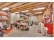 This unfinished basement is spacious and open with open rafters, and an industrial look and feel at 17 Sassafras Ne Trl, Cartersville, GA 30121
