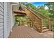 Multi-level deck with staircase and outdoor living space, great for enjoying the surrounding nature at 17 Sassafras Ne Trl, Cartersville, GA 30121