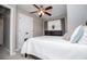 Comfortable bedroom with soft natural light, fan, and neutral decor at 2763 Nautical Way, Villa Rica, GA 30180