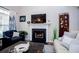 Cozy living room features a fireplace and comfortable seating at 2763 Nautical Way, Villa Rica, GA 30180