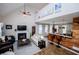 Spacious living room featuring a fireplace, vaulted ceilings, and an open floor plan at 2763 Nautical Way, Villa Rica, GA 30180