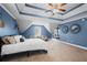 Large main bedroom featuring tray ceilings, carpet, and sitting area with matching mirrors at 240 Daisy Cir, Mcdonough, GA 30252
