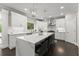 Stylish white kitchen with an island, modern appliances, and ample natural light from a nearby window at 4526 Meadow Club Dr, Suwanee, GA 30024