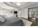 Well-lit main bedroom with contemporary decor, stylish tray ceilings, and spacious layout at 4526 Meadow Club Dr, Suwanee, GA 30024
