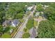 Aerial view showcasing the property in a neighborhood setting with mature trees at 730 Brownwood Se Ave, Atlanta, GA 30316