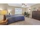 Bedroom featuring a ceiling fan, a window with blinds, and a desk area at 730 Brownwood Se Ave, Atlanta, GA 30316