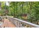 Enjoy wooded backyard views from the deck at 119 Castlewood Rd, Tyrone, GA 30290