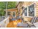 Relax on the deck with outdoor chairs and heater at 119 Castlewood Rd, Tyrone, GA 30290
