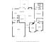 Detailed floor plan showing the layout of the home including the bedrooms, bathrooms, and kitchen at 175 Robin Ct, Fayetteville, GA 30215