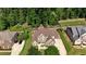 Stunning aerial view of the home and backyard, showcasing the property's curb appeal and landscaping at 3320 Pleasant Springs Dr, Cumming, GA 30028