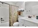Bathroom featuring a combination shower and tub, and a single vanity at 3320 Pleasant Springs Dr, Cumming, GA 30028