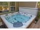 Relaxing hot tub with jets and easy access, offering a spa-like experience in your backyard at 3320 Pleasant Springs Dr, Cumming, GA 30028