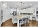 Bright, open kitchen featuring white cabinets, granite countertops, stainless steel appliances and a spacious center island at 3320 Pleasant Springs Dr, Cumming, GA 30028
