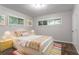 Cozy bedroom with neutral walls, two windows, and a decorative floral bedding set at 3409 Hyland Dr, Decatur, GA 30032