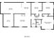 Layout of the home featuring the living room, kitchen, three bedrooms, utility room and two bathrooms at 3409 Hyland Dr, Decatur, GA 30032