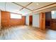 Wide open basement featuring tile flooring, wood paneled walls, and recessed lighting at , Forest Park, GA 30297