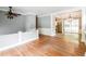 Bright living room featuring hardwood floors and stylish trim at , Forest Park, GA 30297