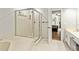 Bathroom showcasing a walk-in shower and tub at 135 Crimson Rdg, Tyrone, GA 30290