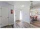 Inviting entryway with wood-look floors leads to a dining area at 1738 Sherry Ln, Jonesboro, GA 30236