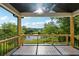 Covered porch with tranquil views of the lake at 7420 Wild Violet Dr, Cumming, GA 30040