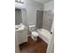 Bathroom with a tub and single vanity at 10630 Worthington Hills Mnr, Roswell, GA 30076