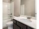 Bathroom with a vanity, sink, and a shower-tub combination at 2629 Irwell Way, Lawrenceville, GA 30044