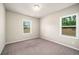 Cozy bedroom with plush carpet and two windows offering natural light at 2629 Irwell Way, Lawrenceville, GA 30044