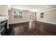 Bright living room showcasing hardwood flooring, fireplace, and natural light at 2629 Irwell Way, Lawrenceville, GA 30044