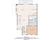 Detailed first floor plan featuring the kitchen, dining area, and primary bedroom at 205 Maplewood Dr, Roswell, GA 30075