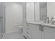 Bathroom showcasing modern vanity with marble countertop, and patterned flooring at 401 16Th Nw St # 1357, Atlanta, GA 30363
