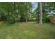 A well-manicured backyard with a border of mature trees providing shade and privacy at 4363 Old Mabry Road Northeast Ne Rd, Roswell, GA 30075