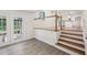 View from finished basement showing stairwell leading into updated kitchen and outdoor access at 4363 Old Mabry Road Northeast Ne Rd, Roswell, GA 30075