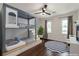 Charming bedroom with built-in bunk and desk areas, hardwood floors and natural light at 3480 Tanbark Ne Ct, Brookhaven, GA 30319