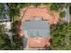 An aerial view of a modern house with new landscaping and a gray roof at 3118 Lanier Ne Dr, Brookhaven, GA 30319