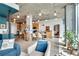Open concept living space featuring modern kitchen and cozy seating area at 943 Peachtree Ne St # 814, Atlanta, GA 30309