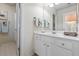 Bright bathroom with white cabinets and a single sink vanity at 200 Mystic Ct, Atlanta, GA 30342