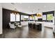 Gourmet kitchen with marble island, black backsplash, stainless appliances, and breakfast nook at 2220 Meadowvale Ne Dr, Atlanta, GA 30345
