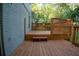 Spacious wooden deck, offering a private outdoor space with a lattice privacy screen at 4798 Marydale Sw Ct, Lilburn, GA 30047