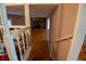 Stairway leading to the lower level, providing seamless access to the main floor at 4798 Marydale Sw Ct, Lilburn, GA 30047