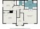 Second floor plan displaying bedroom sizes and layout, including bathrooms, walk-in closet, and hall at 3440 Oaktree Way, Stonecrest, GA 30038