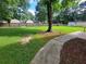 An expansive backyard featuring lush grass, mature trees, and a wooden fence for privacy at 2206 Rhett Ct, Lawrenceville, GA 30044