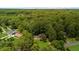 Scenic aerial view of a property nestled among lush greenery, featuring a private pool and serene surroundings at 1035 Hunterhill Dr, Roswell, GA 30075