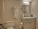 Cozy bathroom featuring toilet, modern vanity with mirror and towel bar on wall at 795 Hammond Dr # 506, Sandy Springs, GA 30328