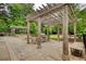 Outdoor grilling area with stone counter and pergola at 795 Hammond Dr # 506, Sandy Springs, GA 30328